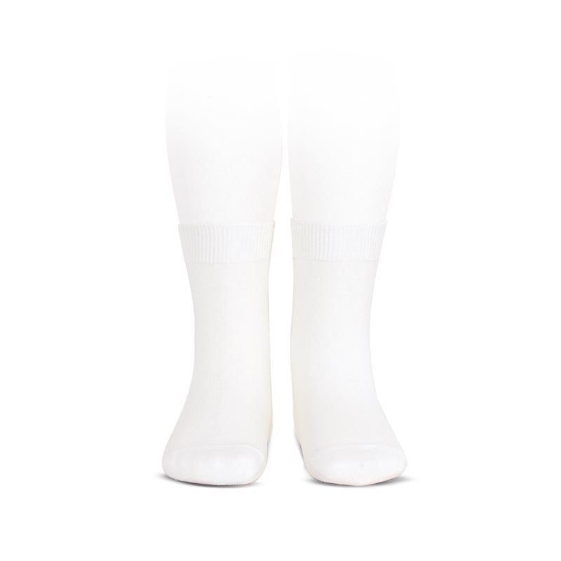 calcetines basicos punto liso blanco