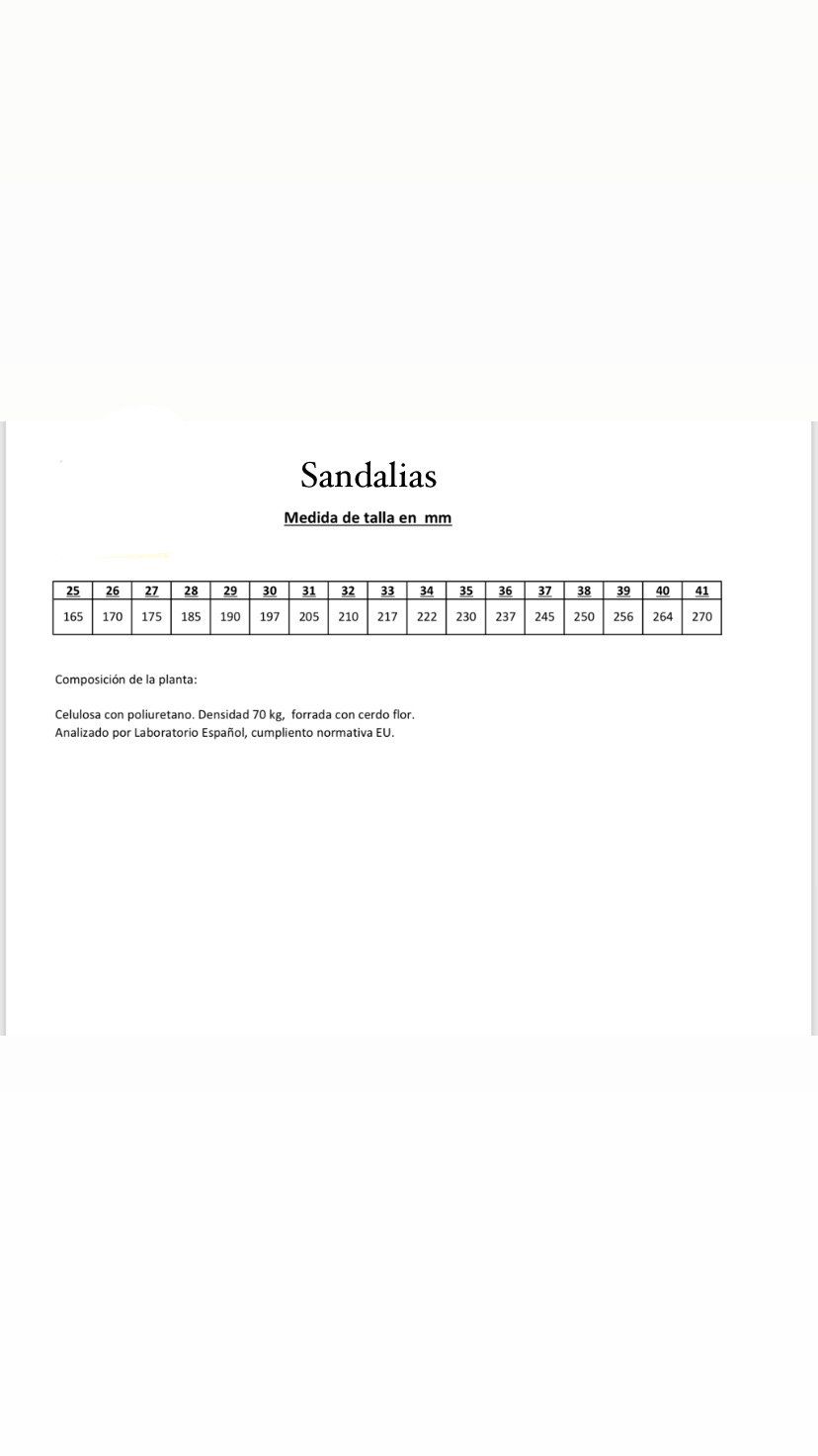 Sandalia esclava de piel con hebilla en MINT y en MAQUILLAJE (Tallas 25-41)