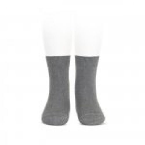 calcetines basicos punto liso gris claro