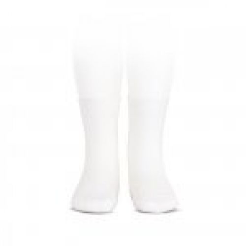 calcetines basicos punto liso blanco