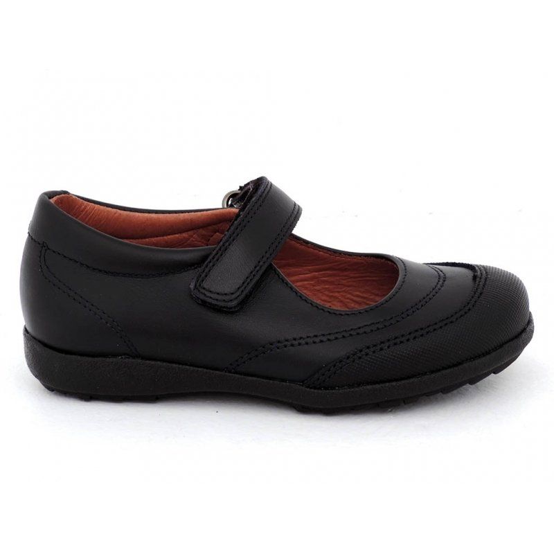 Zapato colegial pulsera y velcro con puntera reforzada en MARINO (tallas 24 a 36)