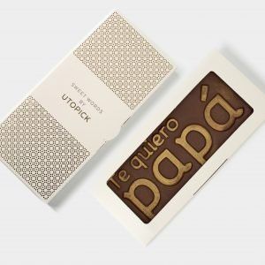 Tableta de Chocolate con leche "TQ papá"
